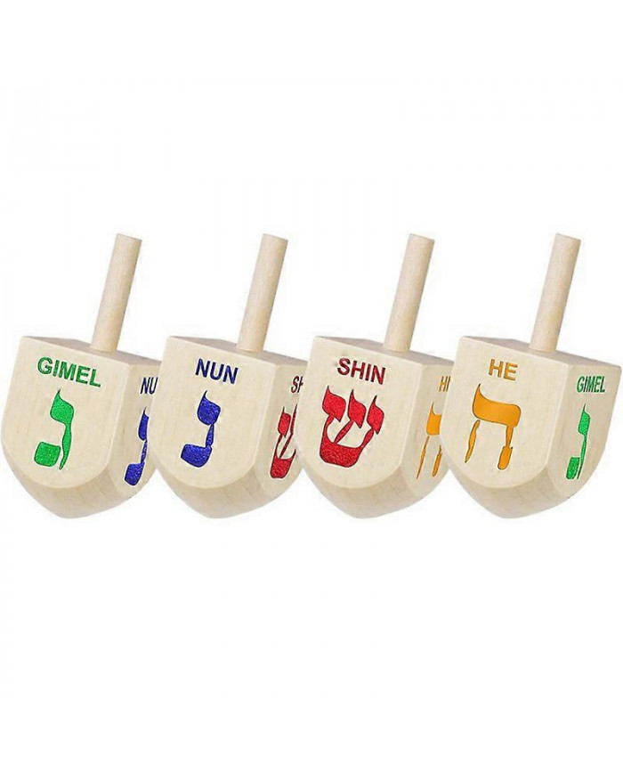 10pcs Hanoukka en bois Dreidel ensemble Roupies classiques pour enfants Hanoukka Bois Dreidel Hanoukka Fournitures [...]