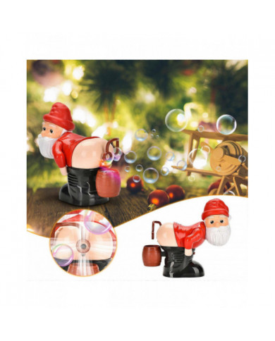 Noël Nouvelle machine à bulles automatique avec lumières, musique, jouets à bulles drôles du Père Noël (solution à [...]