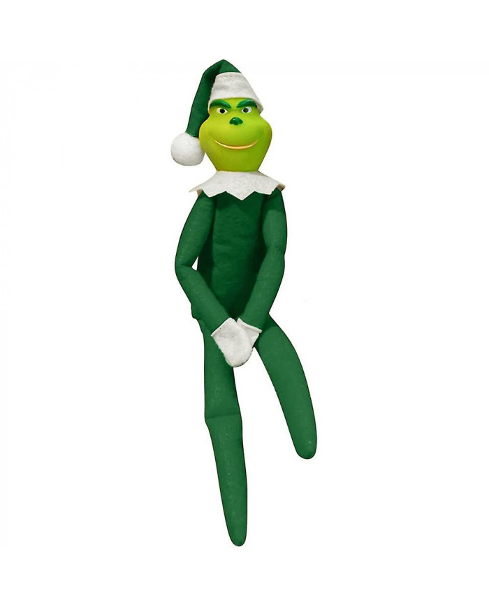 33cm Couple de Noël Le Grinch Peluche Poupée Jouet Noël Décoration Ornement Enfants Cadeau