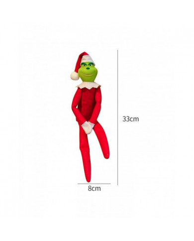 33cm Couple de Noël Le Grinch Peluche Poupée Jouet Noël Décoration Ornement Enfants Cadeau
