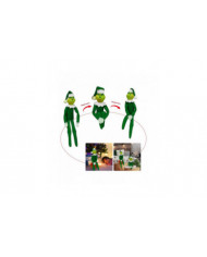 33cm Couple de Noël Le Grinch Peluche Poupée Jouet Noël Décoration Ornement Enfants Cadeau