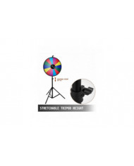 24 « Tabletop Color Prize Wheel 14 Slots Dry Erase Show Fortune Spinning Game