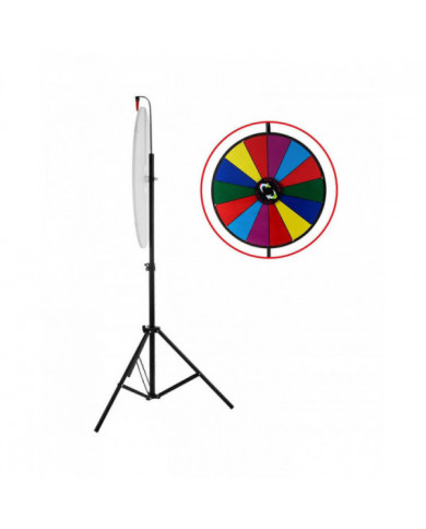 24 « Tabletop Color Prize Wheel 14 Slots Dry Erase Show Fortune Spinning Game