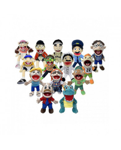 Jeffy Et Feebee Marionnette À Main Grande Poupée Douce Jouets En Peluche Marionnette Enfants Cadeau