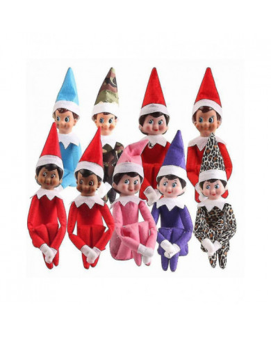 La poupée elfe décoration de Noël enfants cadeau Suprise peluche jouet vacances reideer elfes rose rouge Colours_ai