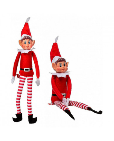 1 x elfe se comportant mal avec du velcro à la main - peluche douce elfe sur pattes - jouet fantaisie de Noël - [...]