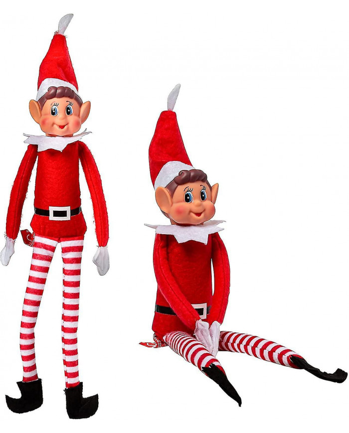 1 x elfe se comportant mal avec du velcro à la main - peluche douce elfe sur pattes - jouet fantaisie de Noël - [...]
