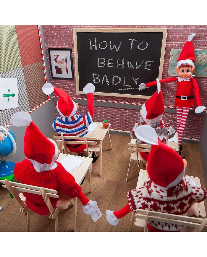 1 x elfe se comportant mal avec du velcro à la main - peluche douce elfe sur pattes - jouet fantaisie de Noël - [...]