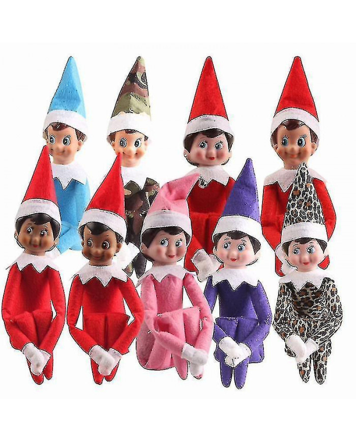 L’elfe poupée Noël Decor enfants cadeau surprise peluche jouet vacances Reideer elfes rose rouge Colours_ai-zong