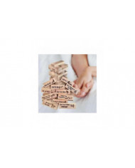 48pcs Super Coquine Bloc Tour Jeu Drôle Couple Tour Empilable Avec Action Ou Vérité Questions Et Défis Jeux Saint- [...]