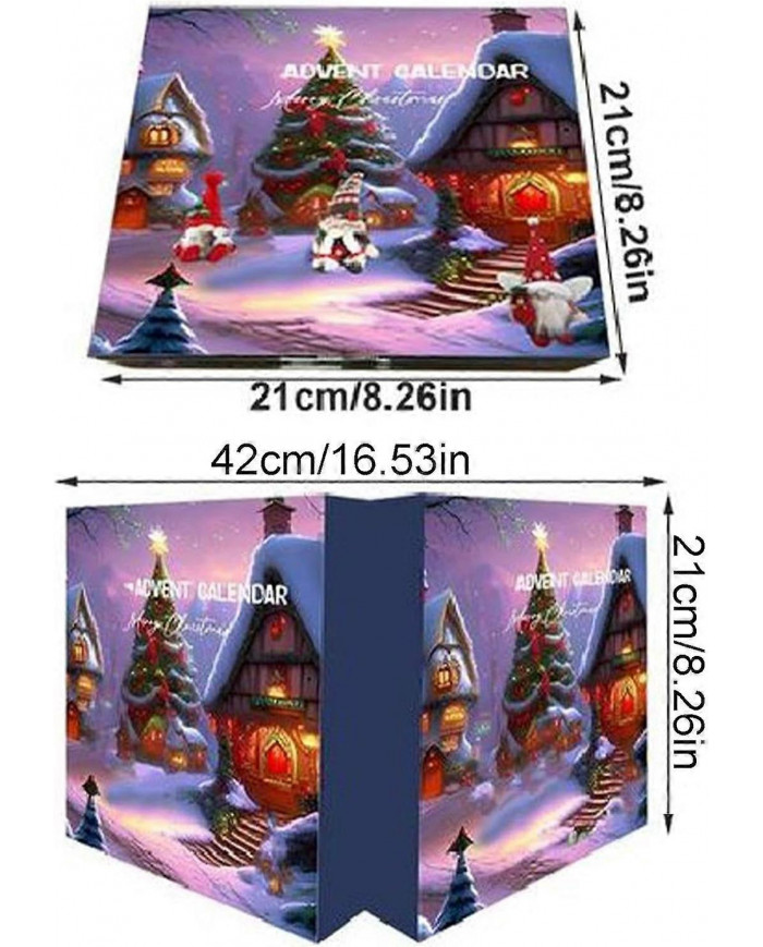 Calendrier de l’Avent Gnome de Noël 2024, 24 Poupée Gnome en peluche Calendrier du compte à rebours de Noël, [...]