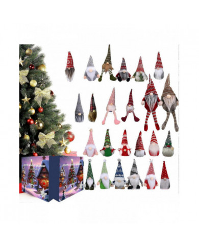 Calendrier de l’Avent Gnome de Noël 2024, 24 Poupée Gnome en peluche Calendrier du compte à rebours de Noël, [...]