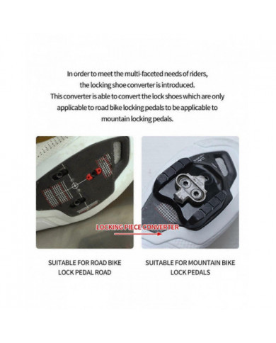 Adaptateur de pédale de verrouillage de vélo Road Convert Pédale SPD Chaussure Taquet Couverture Adaptateur à [...]