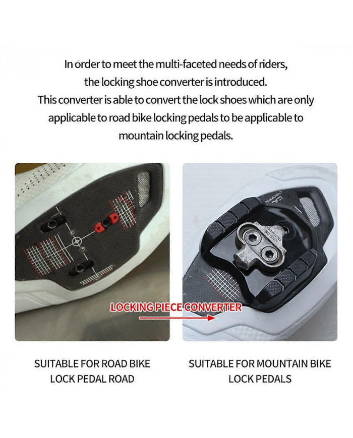 Adaptateur de pédale de verrouillage de vélo Road Convert Pédale SPD Chaussure Taquet Couverture Adaptateur à [...]