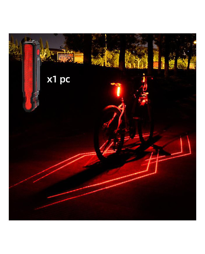 Pliage Laser Bike Light Avant Arrière Avertissement de Sécurité Vélo Lumière Usb Rechargeable Vélo Queue Arrière [...]