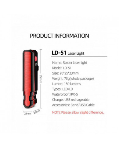 Pliage Laser Bike Light Avant Arrière Avertissement de Sécurité Vélo Lumière Usb Rechargeable Vélo Queue Arrière [...]