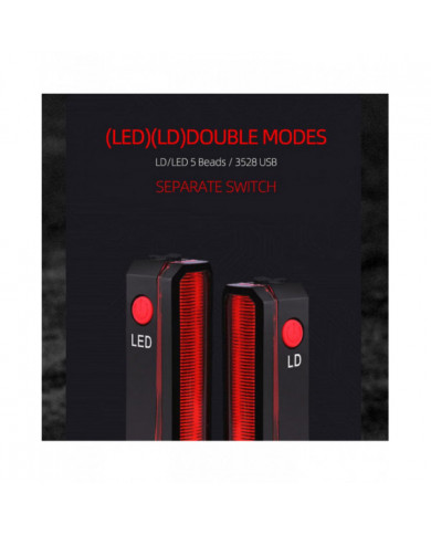 Pliage Laser Bike Light Avant Arrière Avertissement de Sécurité Vélo Lumière Usb Rechargeable Vélo Queue Arrière [...]