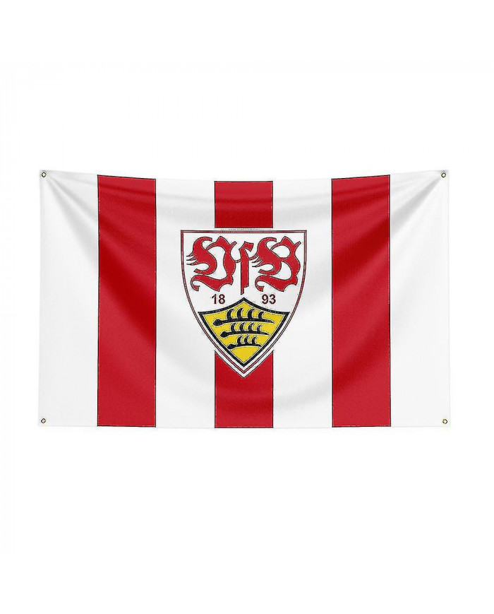 Born Pretty 3x5 Vfb Stuttgart Flag Polyester Printed Racing Sport Bannière pour Décor