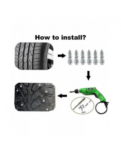 100pcs 12mm Tire Studs Carbide Screw Snow Spikes Anti- Anti-ice For Car/suv/atv/utv Car Tire Stud-ZZY