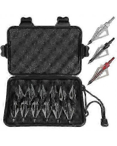 12x 100-grain Arrowheads 3-blade Arrowheads For Hunting And Packing Box