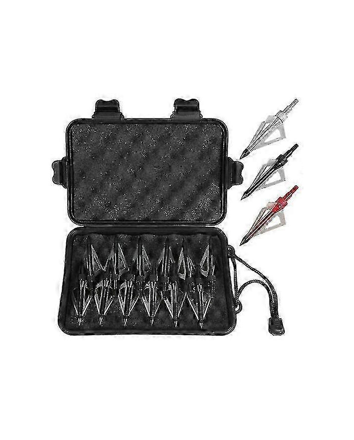 12x 100-grain Arrowheads 3-blade Arrowheads For Hunting And Packing Box