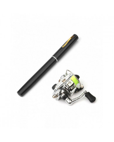 Moulinet de canne à pêche pliable Combo Mini stylo Canne à pêche Kit de canne à pêche télescopique Spinning Reel [...]