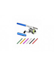 Moulinet de canne à pêche pliable Combo Mini stylo Canne à pêche Kit de canne à pêche télescopique Spinning Reel [...]