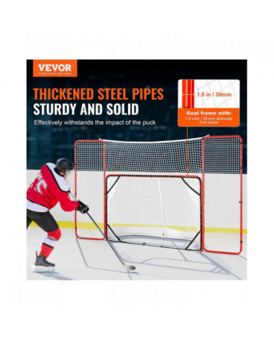 But de hockey avec filet de sécurité et cibles, filet de hockey en acier de rue, ensemble de buts d’entraînement [...]