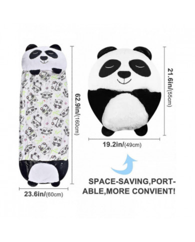 Sac de couchage enfant 2 en 1, sac de couchage d'extérieur, sac de couchage de camping, sac de couchage en peluche [...]