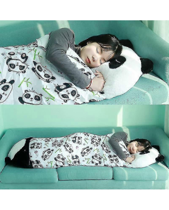 Sac de couchage enfant 2 en 1, sac de couchage d'extérieur, sac de couchage de camping, sac de couchage en peluche [...]