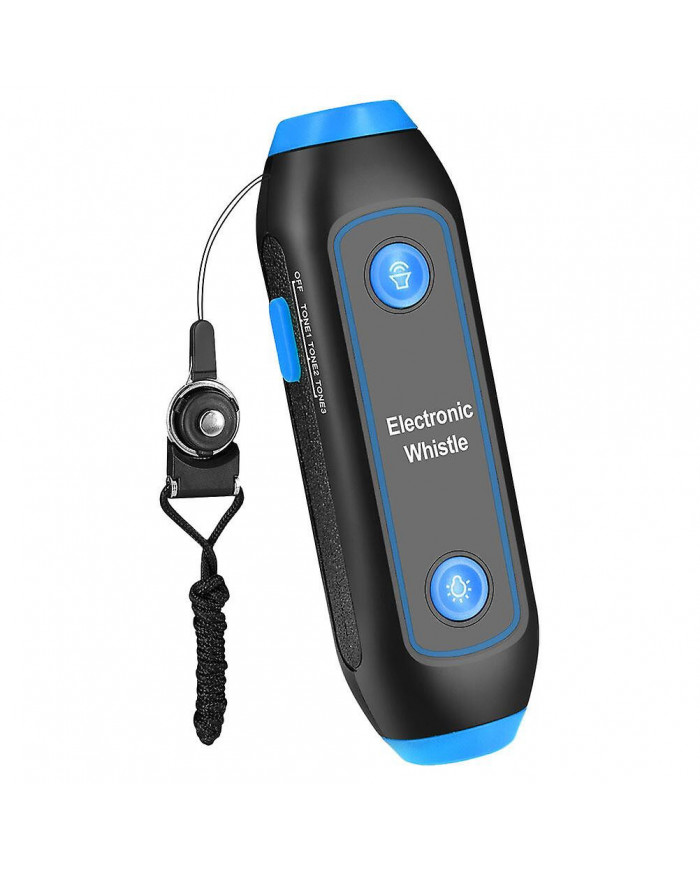Sifflet électronique 3 tons Sifflet portatif polyvalent avec Lanyard Torchlight