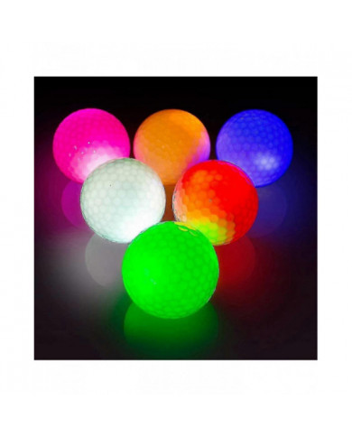 6 Pcs Led Glow Balles de golf, Boule de golf clignotante, Night Glow