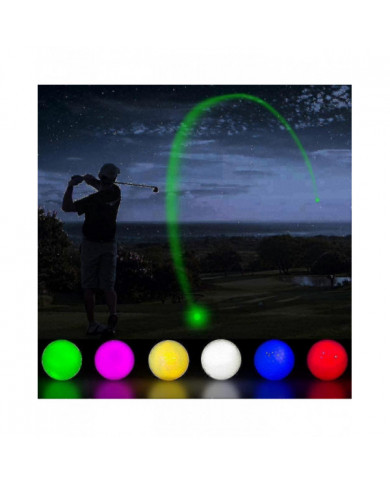 6 Pcs Led Glow Balles de golf, Boule de golf clignotante, Night Glow