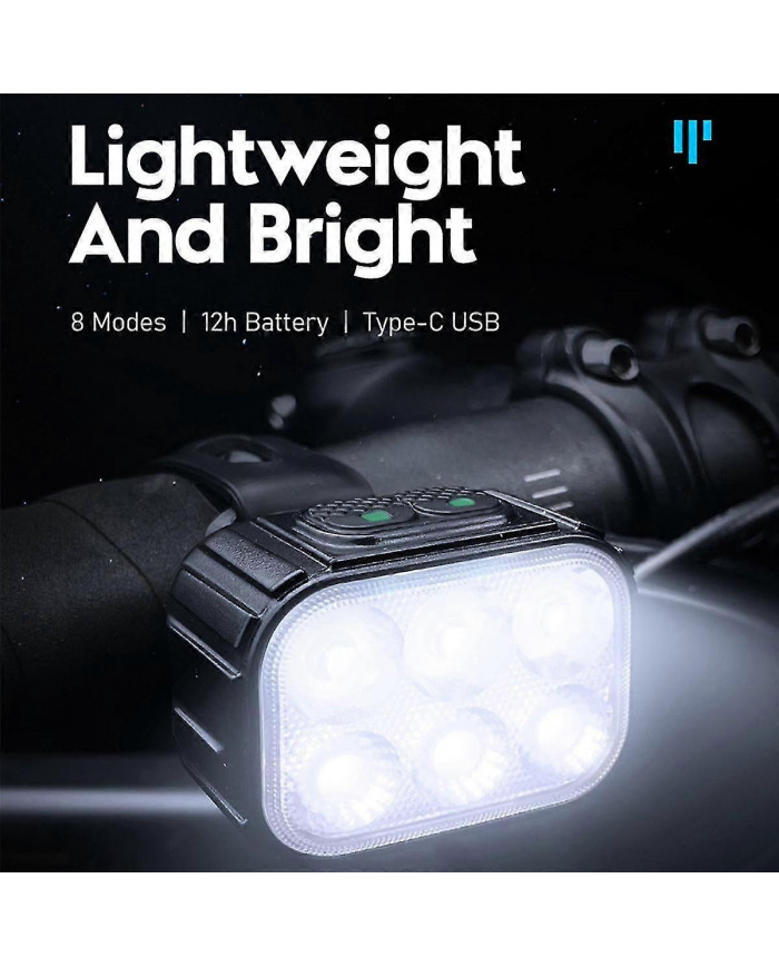 2X Ensemble d’éclairage de vélo super lumineux,Lumière LED rechargeable USB de vélo,Lumière de vélo pour la [...]