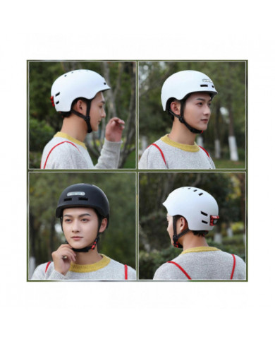 Casques de vélo unisexes avec LED Light Respirant Casques de cyclisme pour vélo électrique pour la conduite de nuit