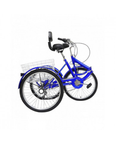 Tricycle pliant pour adulte de 24 po avec panier à provisions 7 vitesses