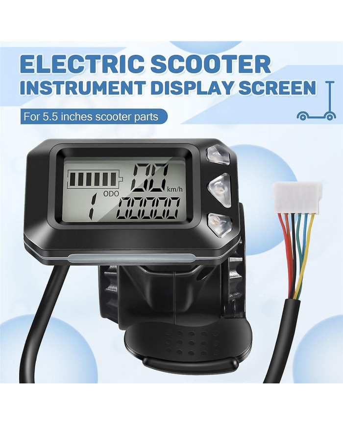 24V 36V Réglable Électrique Scooter Affichage Écran Interrupteur Accélérateur pour 5.5 Pouces Scooter Pièces (6 Broches)