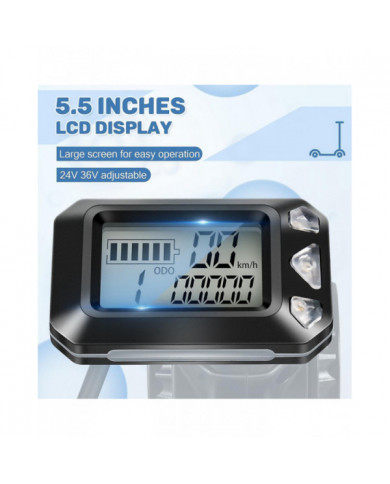 24V 36V Réglable Électrique Scooter Affichage Écran Interrupteur Accélérateur pour 5.5 Pouces Scooter Pièces (6 Broches)