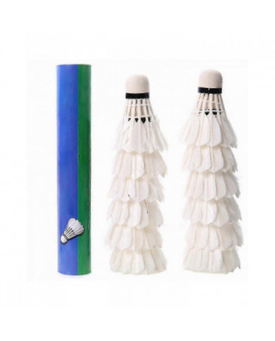 Pack de 12 volants de badminton à plumes d’oie blanche, idéal pour l’entraînement sportif