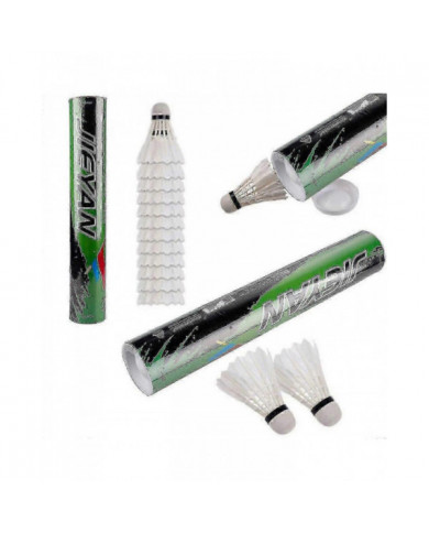 Pack de 12 volants de badminton à plumes d’oie blanche, idéal pour l’entraînement sportif