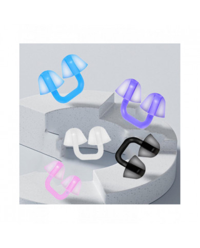 Bouchons de nez de natation Protecteur de nez en silicone confortable Pince-nez de natation étanche réutilisable [...]