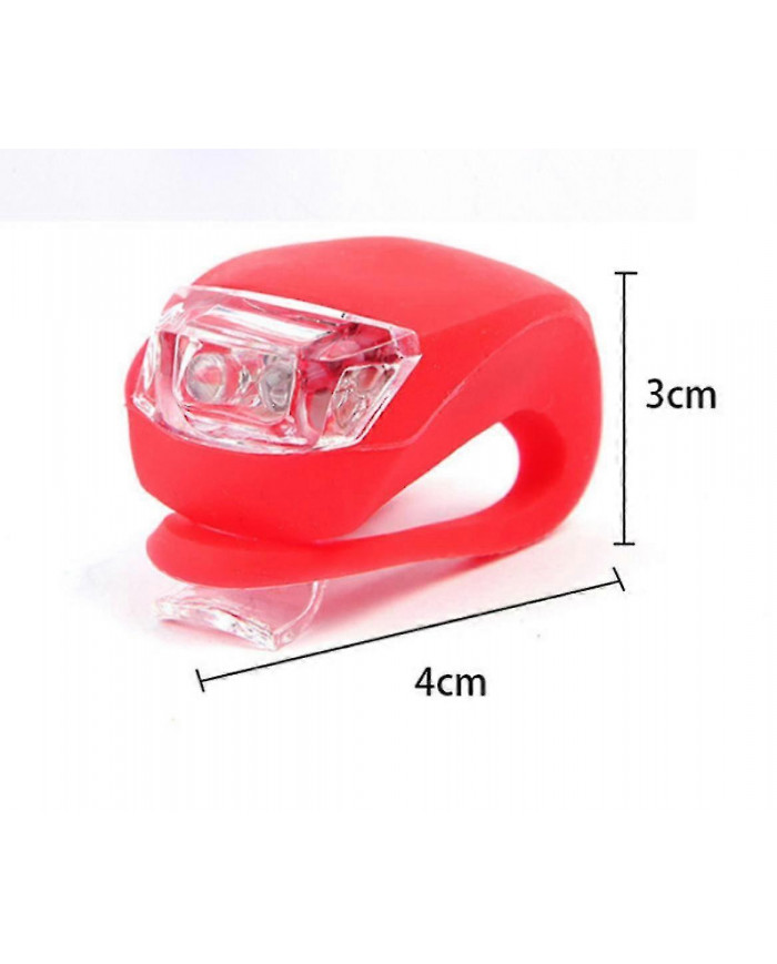 10x Lampe de vélo Vélo Lumière avant Feu arrière Roue Lumière Led Silicone Lampe