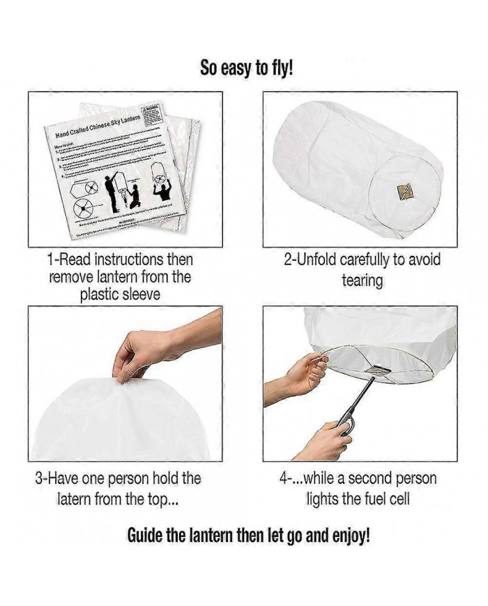 10 PCS Blanc Chinois Ciel Lanternes Chinois Lanternes Eco Friendly Lanternes pour Mariages Célébrations Cérémonies [...]