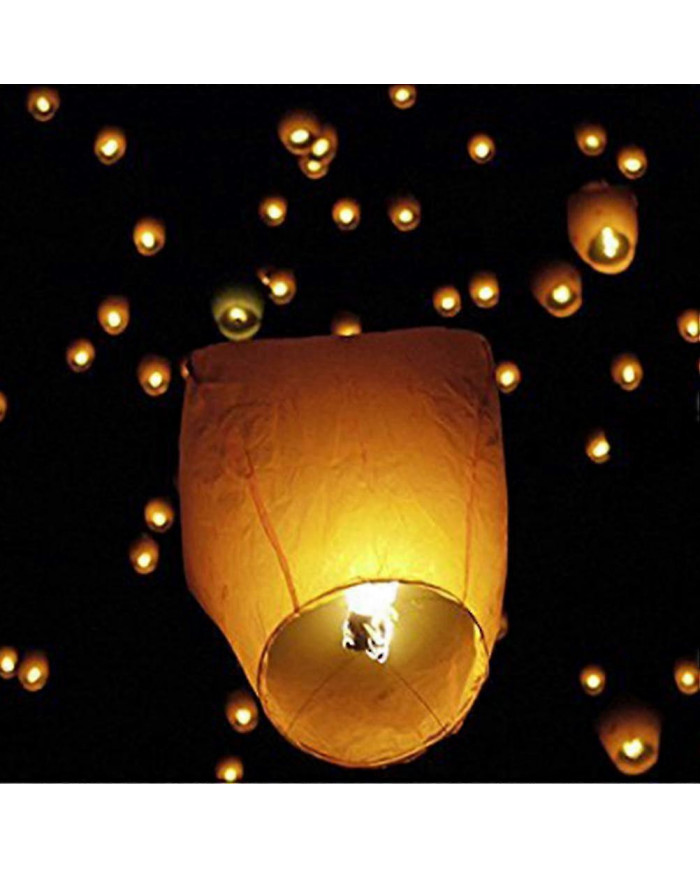 10 PCS Blanc Chinois Ciel Lanternes Chinois Lanternes Eco Friendly Lanternes pour Mariages Célébrations Cérémonies [...]