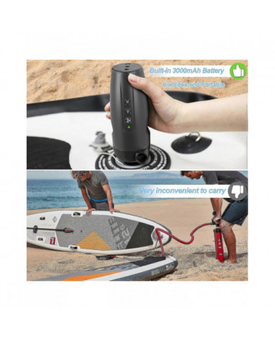 Pompe à air électrique 20psi, gonfleur électrique, avec 7 buses d’air et adaptateur, gonfleur/dégonfleur rapide 2 [...]