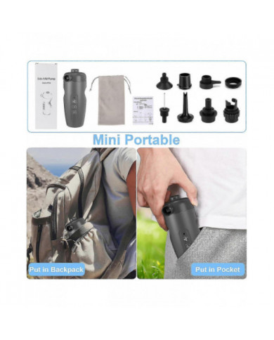 Pompe à air électrique 20psi, gonfleur électrique, avec 7 buses d’air et adaptateur, gonfleur/dégonfleur rapide 2 [...]