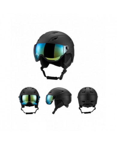 Casque De Ski Avec Lunettes De Ski, Casque De Snowboard Et Visière 2-en-1