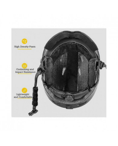 Casque De Ski Avec Lunettes De Ski, Casque De Snowboard Et Visière 2-en-1