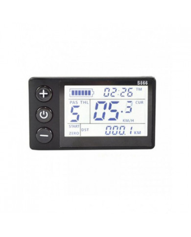 S866 Vélo Électrique LCD Affichage E-Bike Électrique Scooter Affichage Compteur Panneau De Contrôle avec Prise Étanche