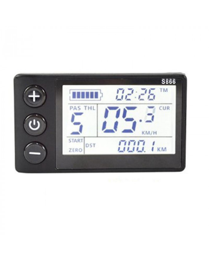 S866 Vélo Électrique LCD Affichage E-Bike Électrique Scooter Affichage Compteur Panneau De Contrôle avec Prise Étanche
